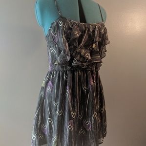 NoBoundaries Purple, Black, Gray, Green Mini Dress